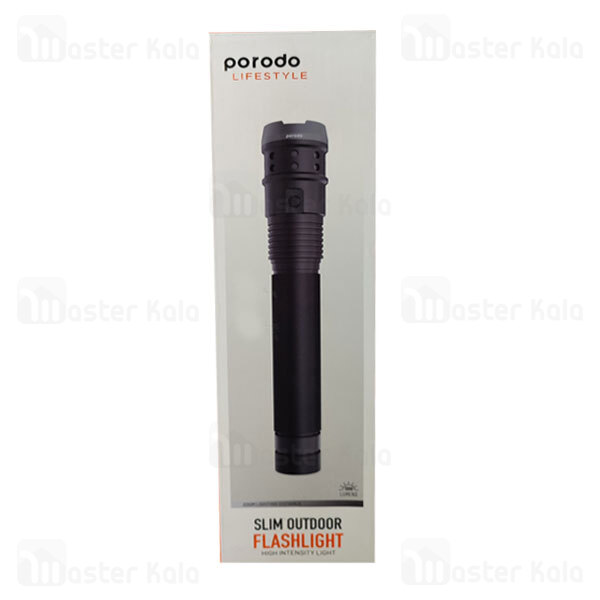 چراغ قوه پرودو Porodo Slim Outdoor Flashlight LS18WFL برد 200 متر